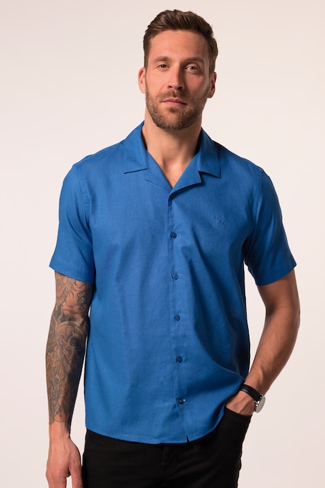 Short Sleeve Linen Blend Shirt