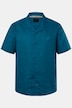 Chemise en lin mélangé, manches courtes et col cubain, coupe Modern Fit