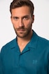 Chemise en lin mélangé, manches courtes et col cubain, coupe Modern Fit