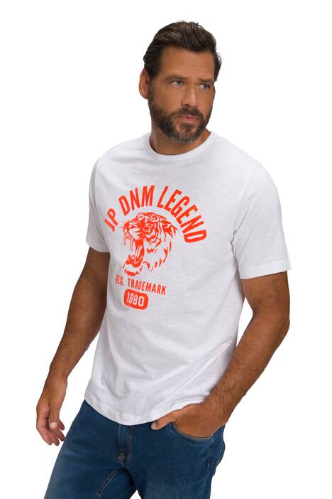 Tričko, krátké rukávy, potisk tygra, žíhaný žerzej