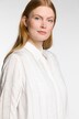 Bluse, striber, A-linje, skjortekrave, 3/4-ærmer, hørblanding