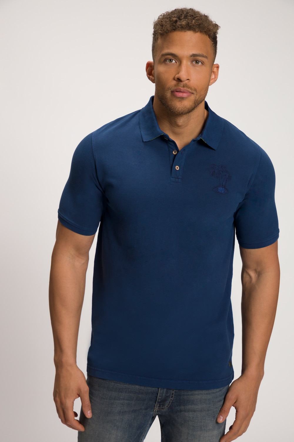 Grote Maten poloshirt, Heren, blauw, Maat: 5XL, Katoen, JP1880