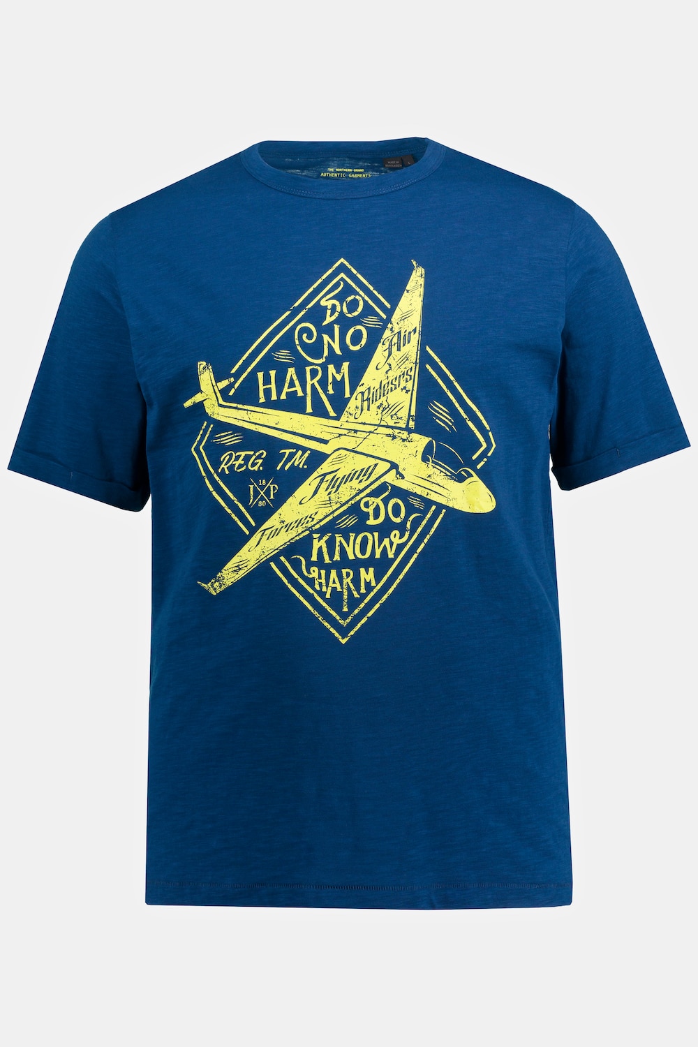 T-Shirt, Große Größen, Herren, blau, Größe: XXL, Baumwolle, JP1880