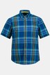 Koszula w kratkę, krótki rękaw, kołnierzyk na guziki, krój Modern Fit