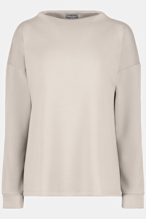 Boxy-Sweater, Identity, U-Boot-Ausschnitt, Langarm, weiche Modalmischung