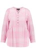 Kostkovaná tunika, knoflíková léga, vsadky, dlouhé rukávy