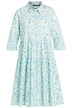 Košilové šaty, A střih, Millefleur vzor, knoflíková léga, 3/4 rukávy