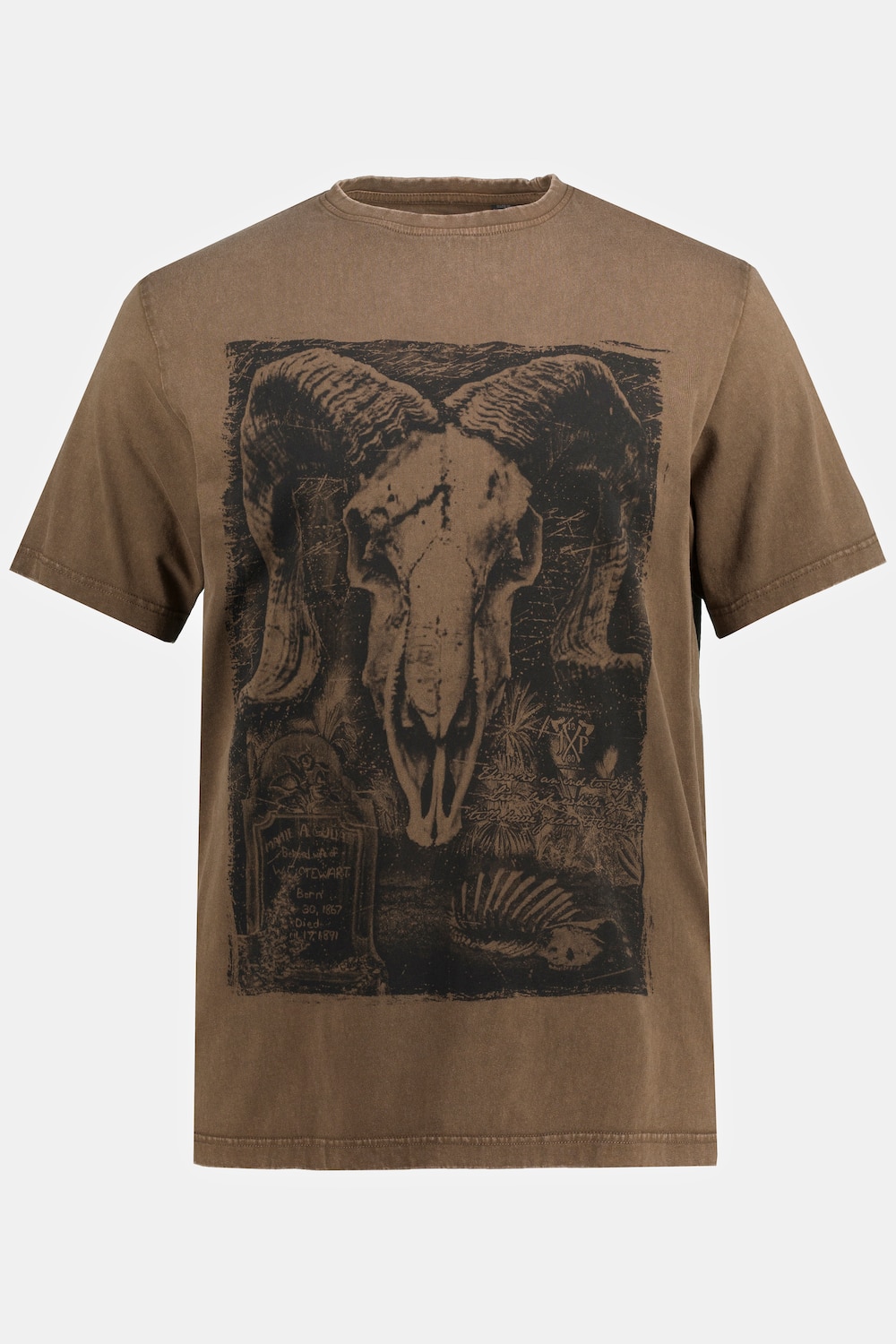 T-Shirt, Große Größen, Herren, braun, Größe: XXL, Baumwolle, JP1880