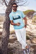 T-Shirt, Halbarm, Foto Print, oil dyed Jersey