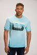 T-Shirt, Halbarm, Foto Print, oil dyed Jersey