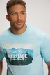 T-Shirt, Halbarm, Foto Print, oil dyed Jersey