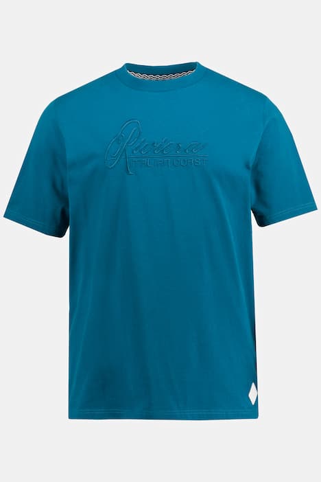 T-Shirt, Halbarm, große Stickerei