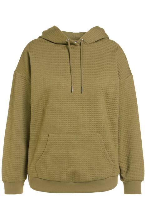 Mikina s kapucí, oversize, vaflová struktura, kapuce, dlouhé rukávy