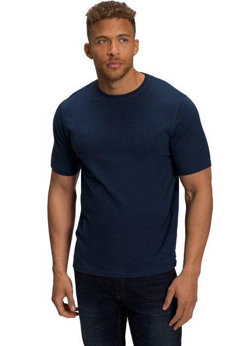 Tričko, krátké rukávy, výstřih s trojúhelníkem, časaná bavlna