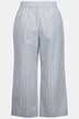 Eco Cotton/Linen Blend Double Stripe Wide Leg Culottes