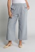 Eco Cotton/Linen Blend Double Stripe Wide Leg Culottes