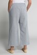 Eco Cotton/Linen Blend Double Stripe Wide Leg Culottes
