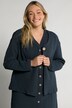 Eco Cotton Bubble Texture Button Front Stretch Jacket