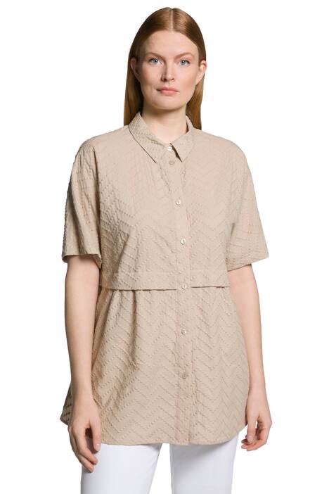 Halenka, klikatý design, A střih, límeček, krátké rukávy