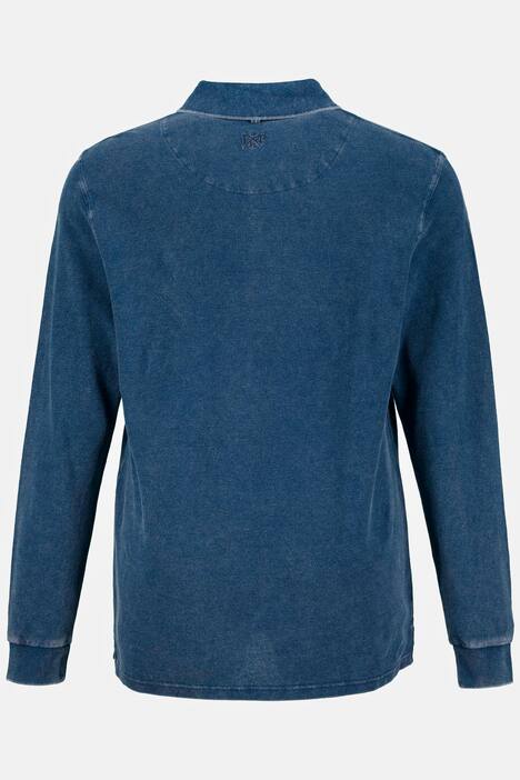 tenniströja, lång ärm, indigofärgad, broderier, upp till 8 XL