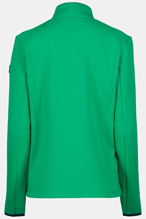 Sweatshirt, Steppeinsatz, Stehkragen, Zipper, Langarm