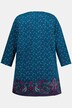 Paisley Print Border Knit Vented Tunic