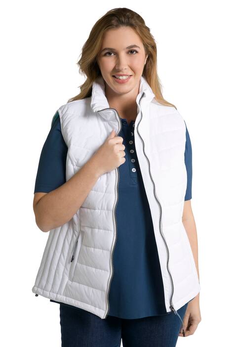 Prošívaná vesta, mix vzorů, stojáček, bez rukávů