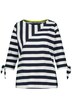 Tričko, pruhy, lodičkový výstřih, příčný šev, 3/4 rukávy