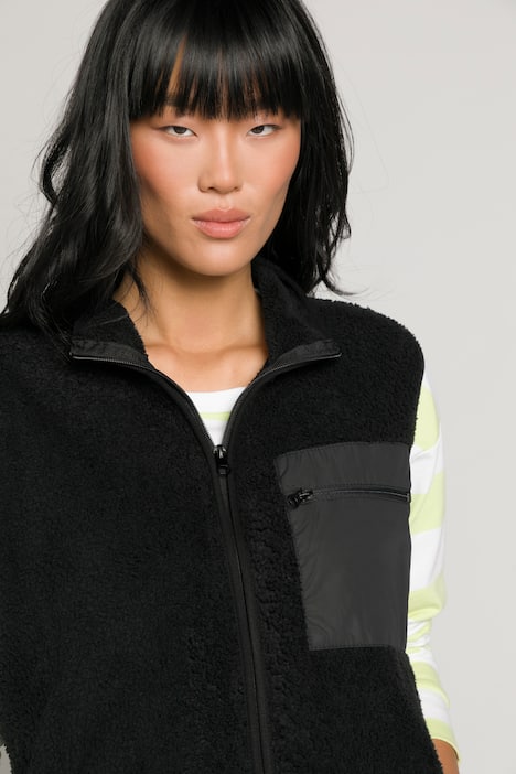 EXNER Damen Fleeceweste Ärmellos - Stehkragen Mit Seitentaschen