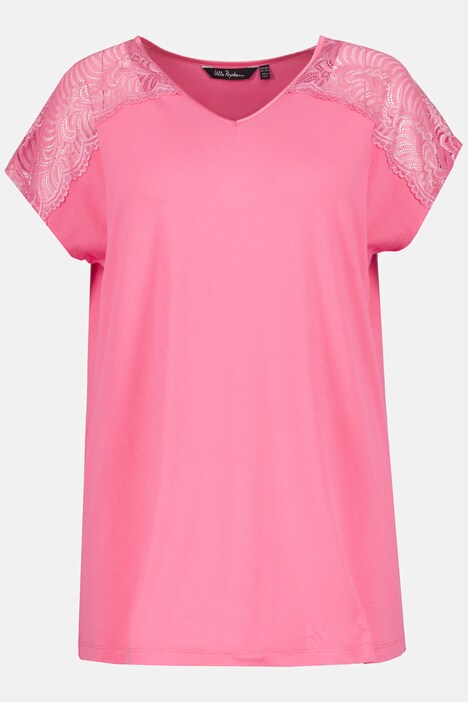 pyjama, kant, ronde hals, 3/4-mouwen