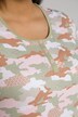 Camo Print Cotton Knit Shorty Pajama Set