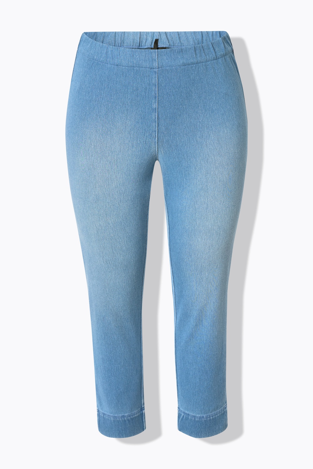 Stora storlekar Capribyxa Sienna i jersey, Dam, blå, storlek: 60, Bomull/Polyester/Elastan, Ulla Popken