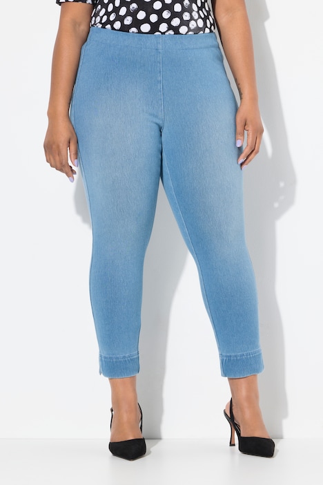 Denim Look Slim Leg Sienna Fit Stretch Knit Capri Leggings