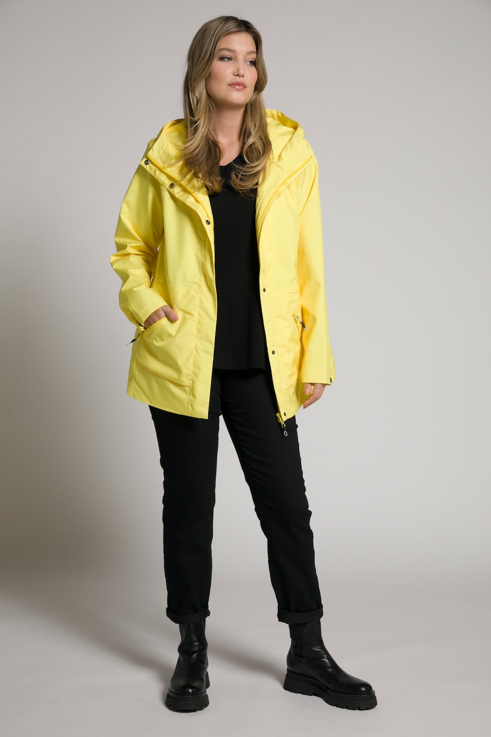 grandes tailles veste fonctionnelle, femmes, jaune, taille: 48/50, polyester, ulla popken