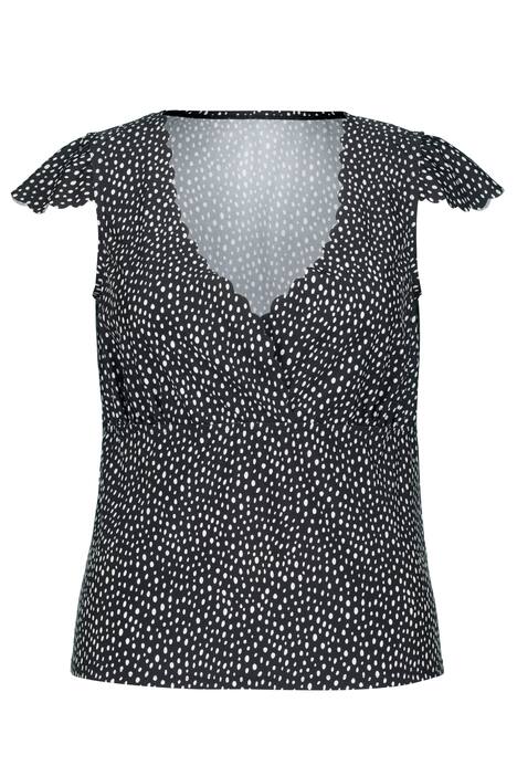 Tričko, UV ochrana 50+, výstřih do V, hrníčkové rukávy