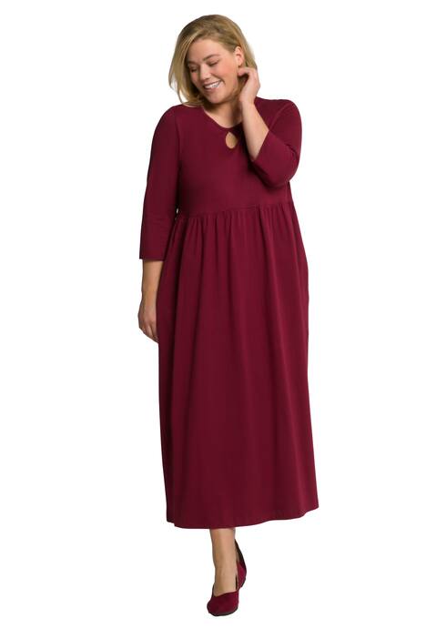 Šaty, žerzej, kulatý výstřih, 3/4 rukávy