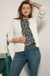 Chaqueta de punto, cuello en V, manga larga, punto de canalé