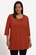 Longshirt, A-Linie, Rundhals, 3/4-Arm