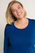 Długa bluzka, krój trapezowy, okrągły dekolt, rękaw 3/4