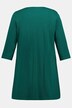 Notch Neck Curved Hem Cotton Swing Knit Tunic