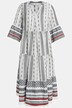 Kleid, gewebtes Ethno Muster, Volants, 3/4-Ärmel