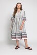 Kleid, gewebtes Ethno Muster, Volants, 3/4-Ärmel