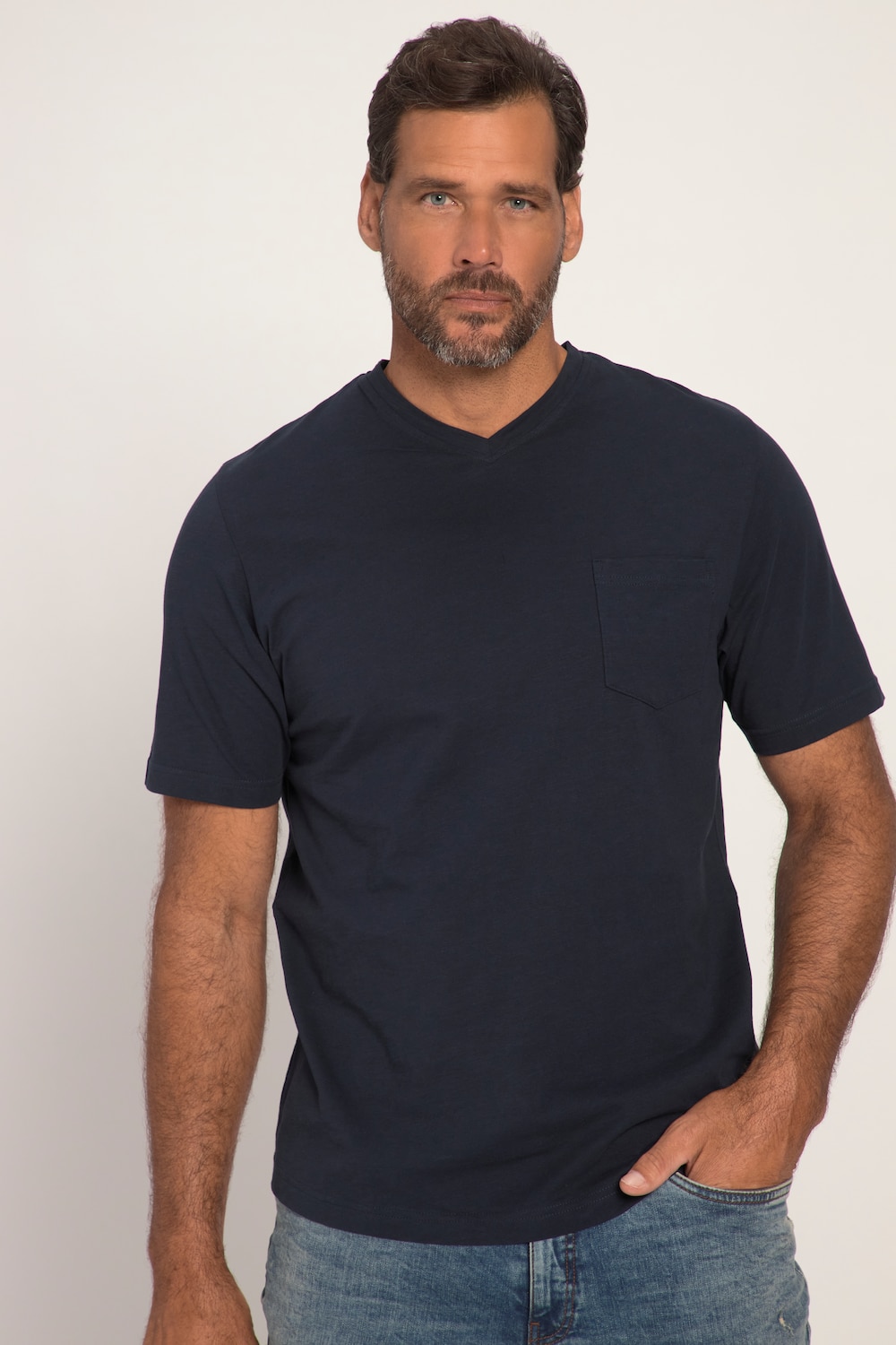 Grote Maten T-shirt, Heren, blauw, Maat: XL, Katoen, JP1880