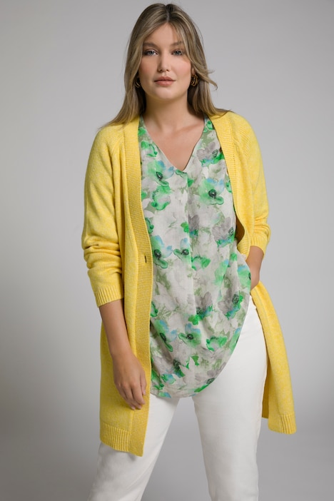 Floral Print Linen Blend Blouse | Tunics | Blouses