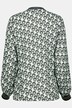 Bluse, grafisches Muster, Stehkragen, Langarm, Gummisaum, hochwertige Viskose