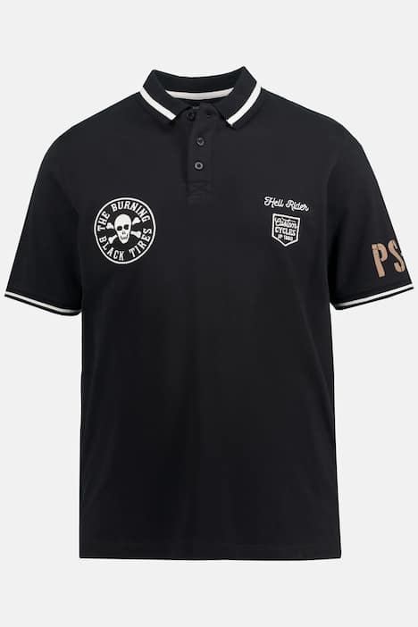 Koszulka polo, krótki rękaw, naszywki