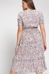 Kleid, A-Line, Flower Print, V-Ausschnitt, Halbarm