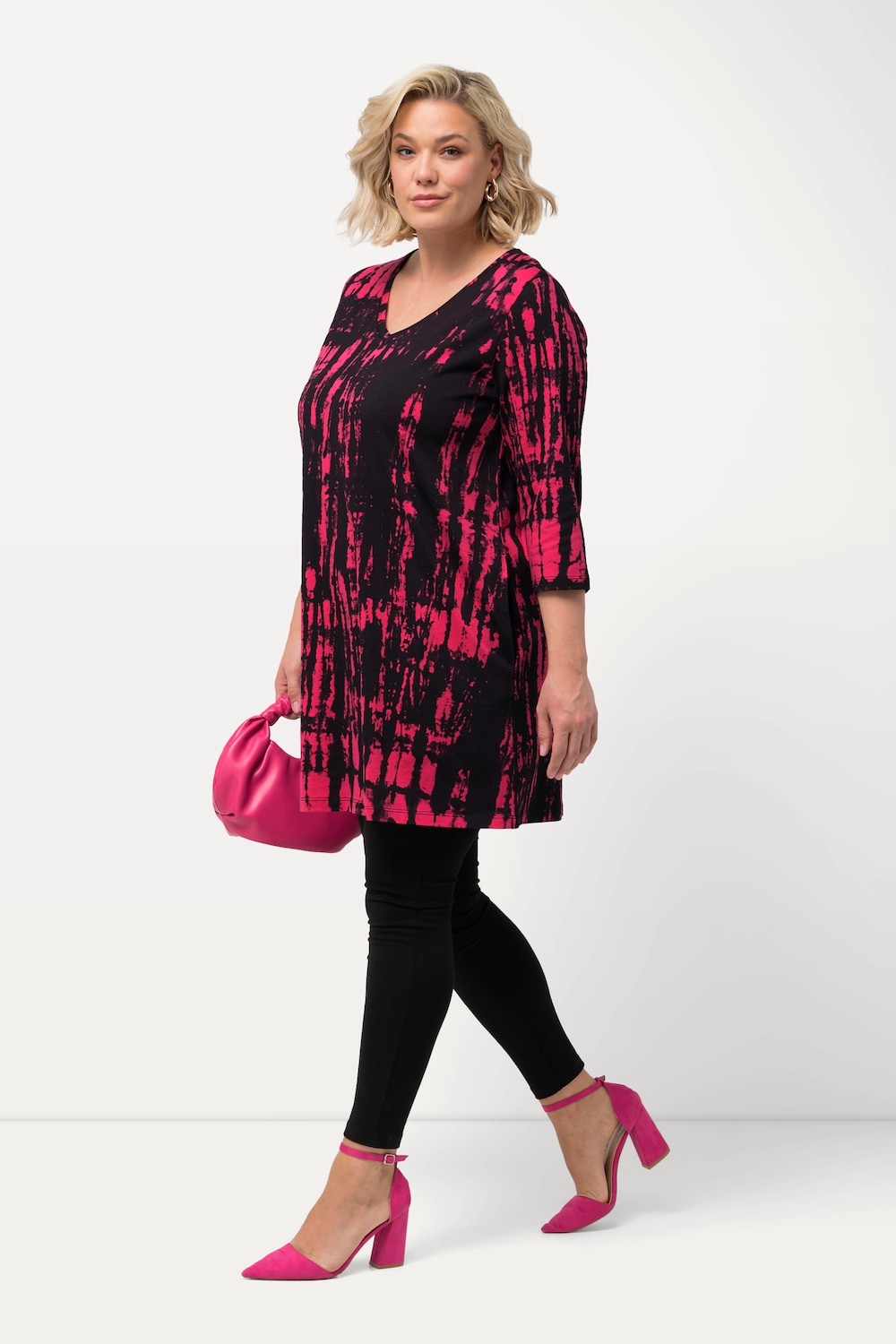 Große Größen Longshirt, Damen, rosa, Größe: 66/68, Baumwolle, Ulla Popken