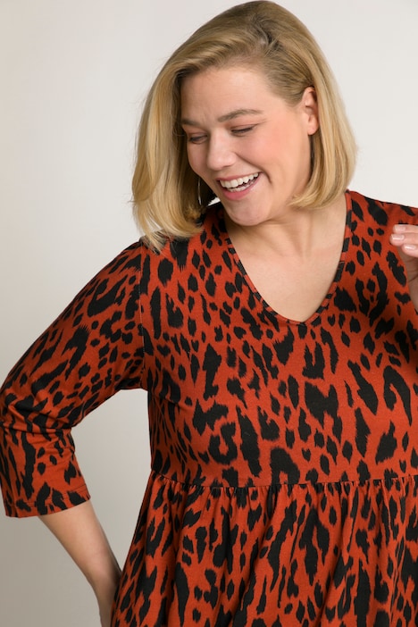 Wild Animal Print Empire Knit Pocket Dress | More Dresses | Dresses