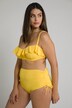 bikini, structuur, softcups, neckholder, volant
